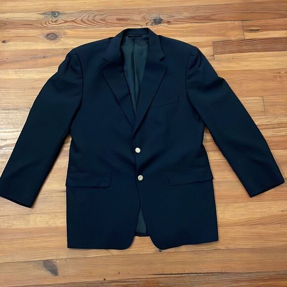 Burberry London Navy Blue Wool Blazer Jacket Mens Size 40R #YBC1 - Picture 11 of 11